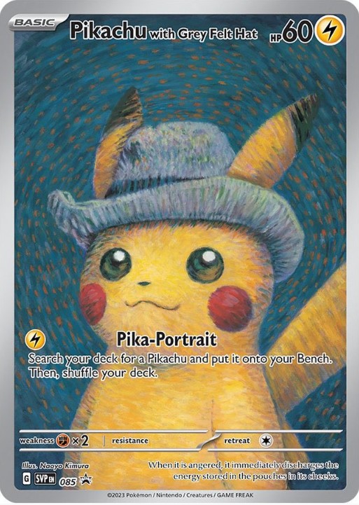 画像1: 【PROMO】Pikachu with Grey Felt Hat（ゴッホピカチュウ）【-】（未開封） (1)